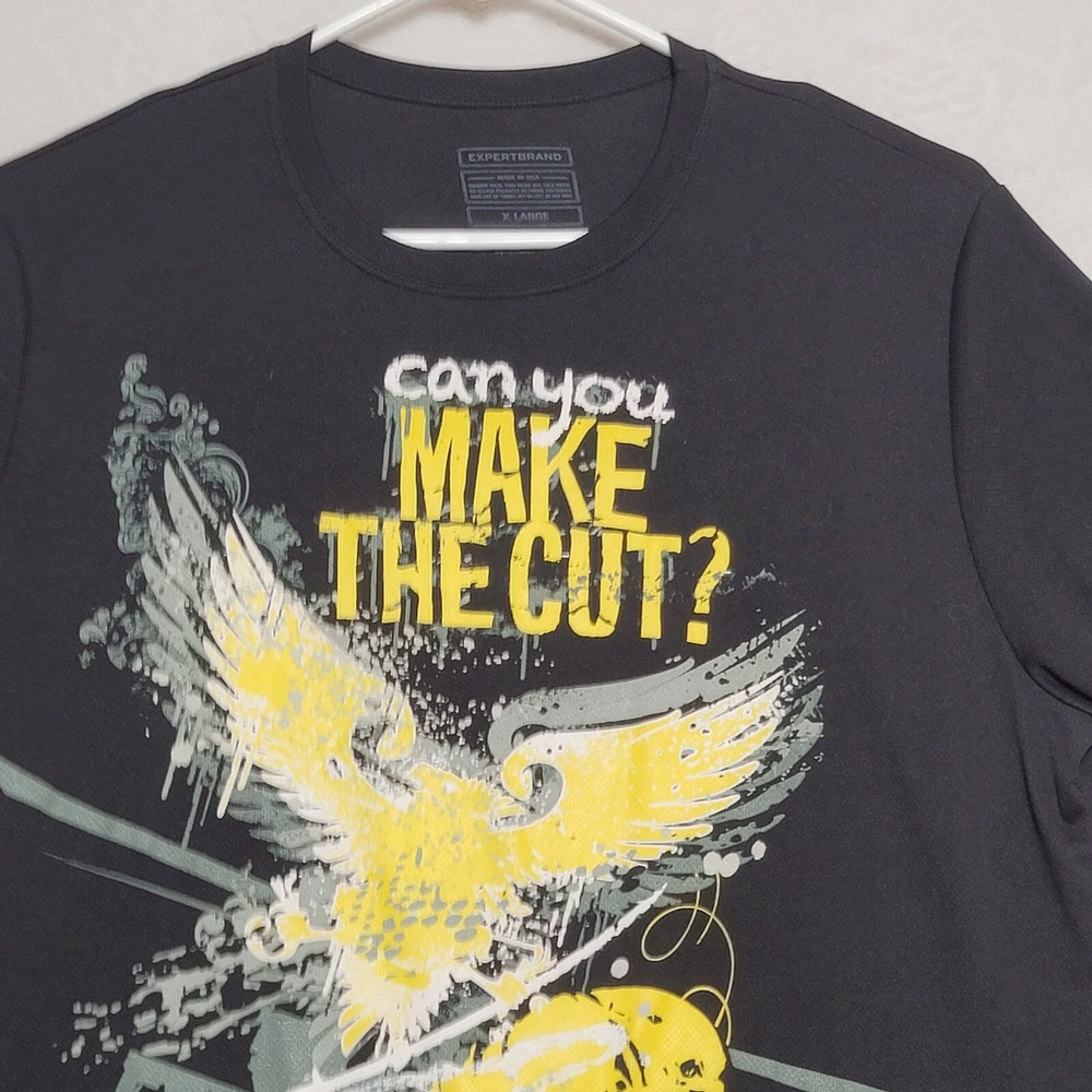 Expert Brand US Army T Shirt Men's XL Black Can You Make The Cut' Go Army